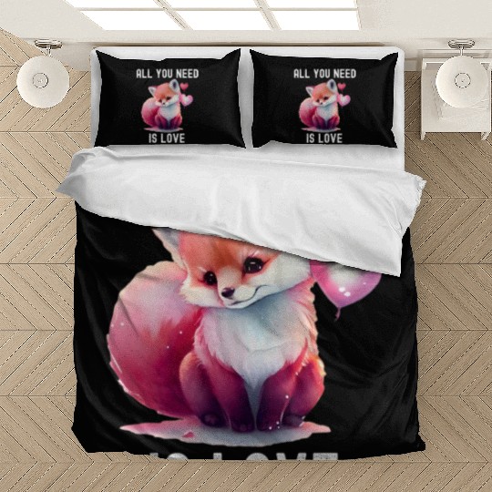 All you need is love with heart Owl Valentine's Bedding Sets