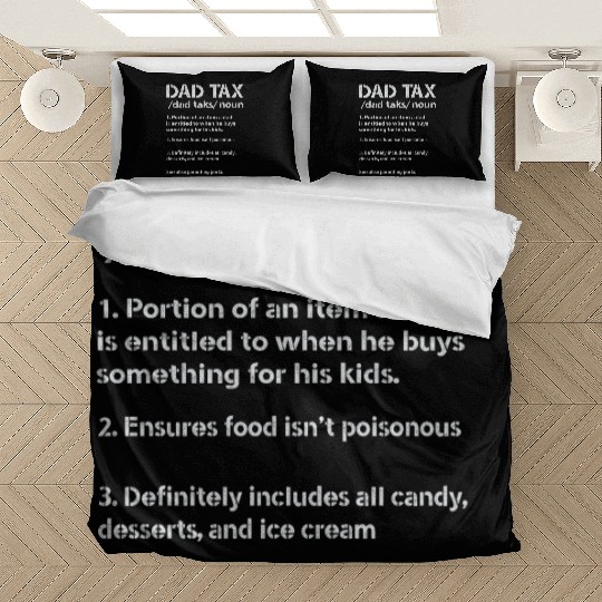 Vintage Dad Tax Definition Men Funny Father's Day Bedding Sets