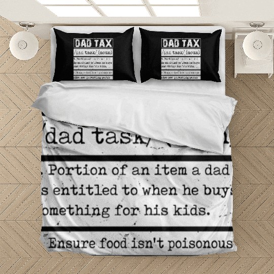 Vintage Dad Tax Definition Men Funny Father's Day Bedding Sets