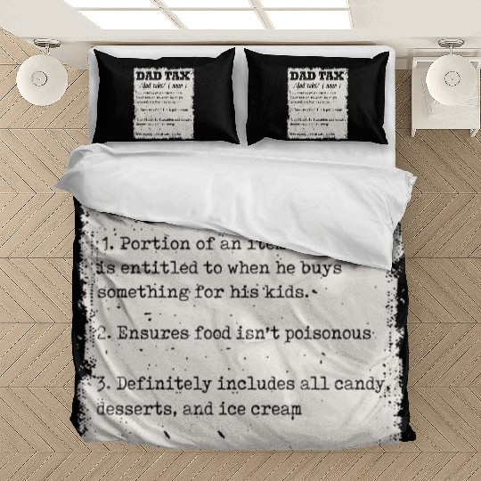Vintage Dad Tax Definition Men Funny Father's Day Bedding Sets