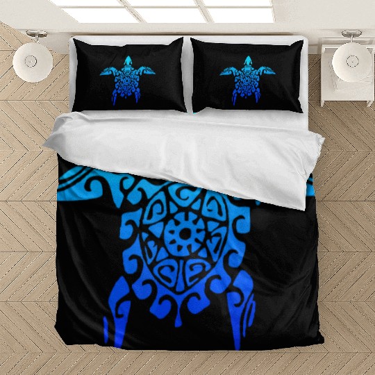 Hawaiian Tribal Sea Turtle Polynesian Tattoo Style Bedding Sets