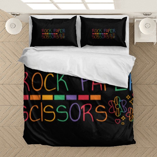 Rock Paper Scissors LGBT Lesbian Funny Quote Pride Bedding Sets