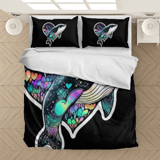 Orca Is My Valentine, Love Hearts Orca Valentines Bedding Sets