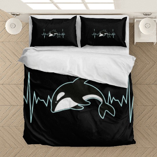 Orca Whale Heartbeat Bedding Sets