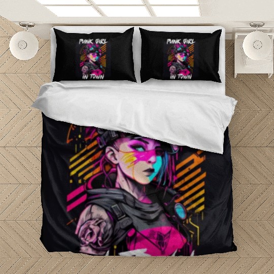 Graffiti Style - Punk Girl In Town 1 Bedding Sets