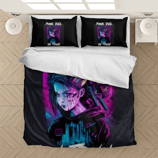 Graffiti Style - Punk Girl In Town 3 Bedding Sets