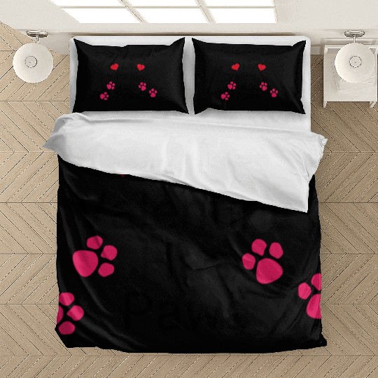 My Valentine Has Paws Mothers Day Funny Valentine Bedding Sets