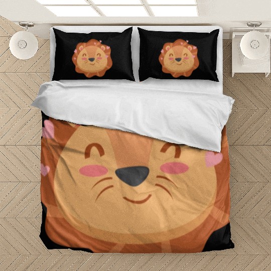 Cute Lion Cartoon Animals Character Design Bedding Sets