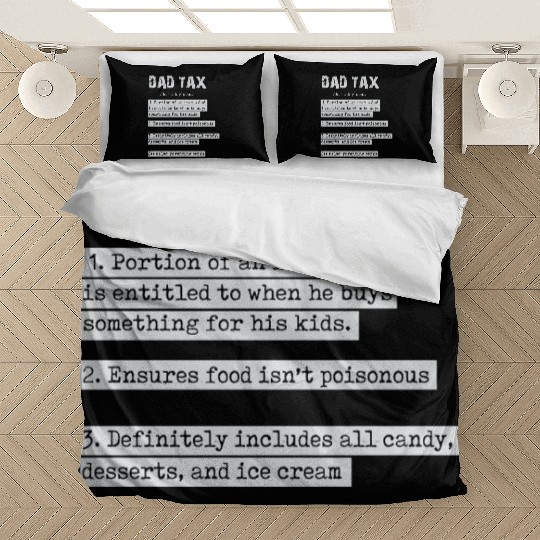 Vintage Dad Tax Definition Men Funny Father's Day Bedding Sets