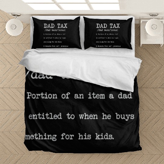 Vintage Dad Tax Definition Men Funny Father's Day Bedding Sets