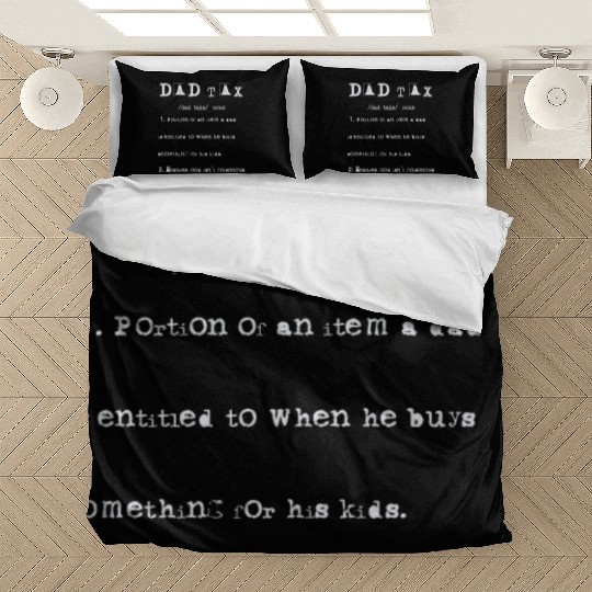 Vintage Dad Tax Definition Men Funny Father's Day Bedding Sets