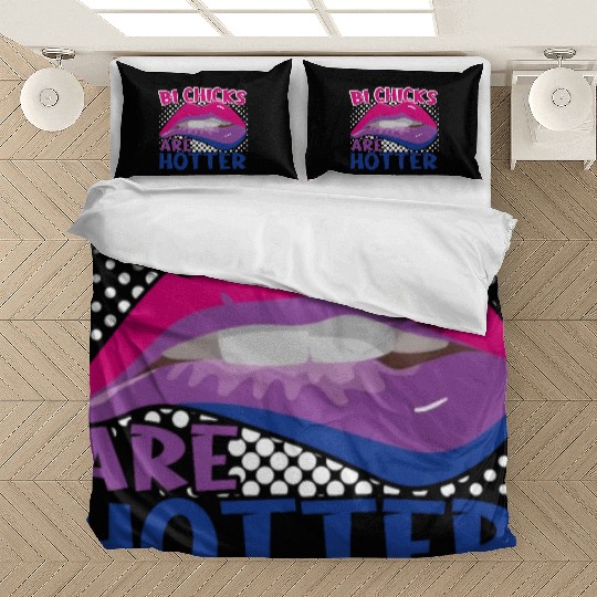 Bi Chicks Are Hotter Bisexual Pride Flag Lips Bedding Sets