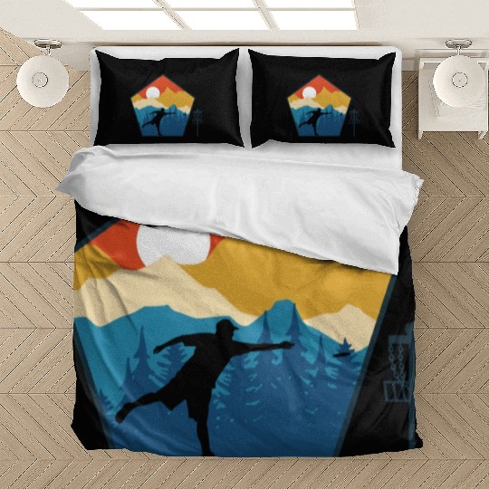 Disc Golf Disc Golfing Ultimate Frisbee Natur Bedding Sets