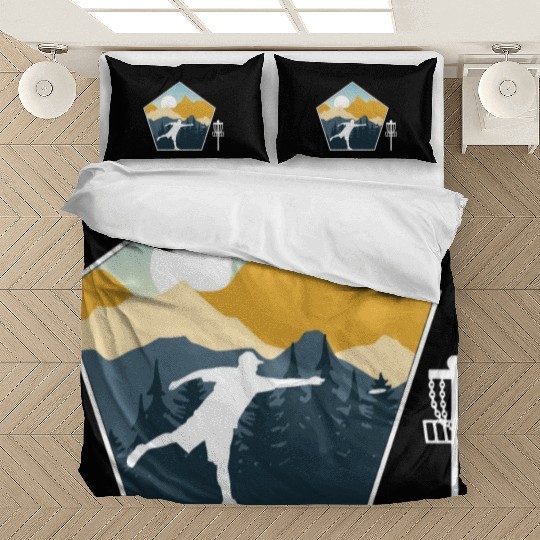 Disc Golf Disc Golfing Ultimate Frisbee Natur Bedding Sets