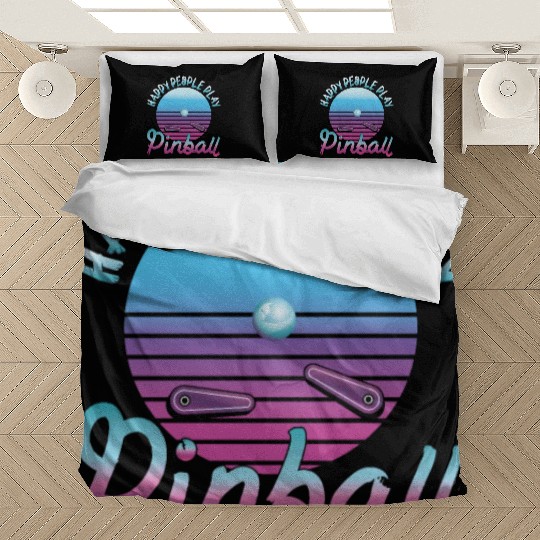 Happy People Play Pinball Retro 80s Bedding Sets