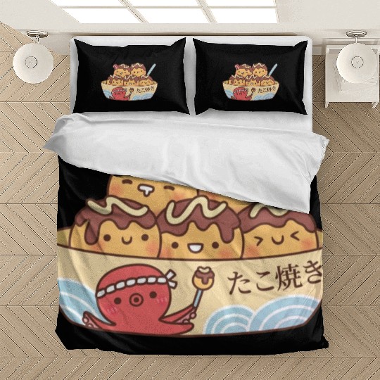 Kawaii Japanese Food Takoyaki Octopus Balls Bedding Sets