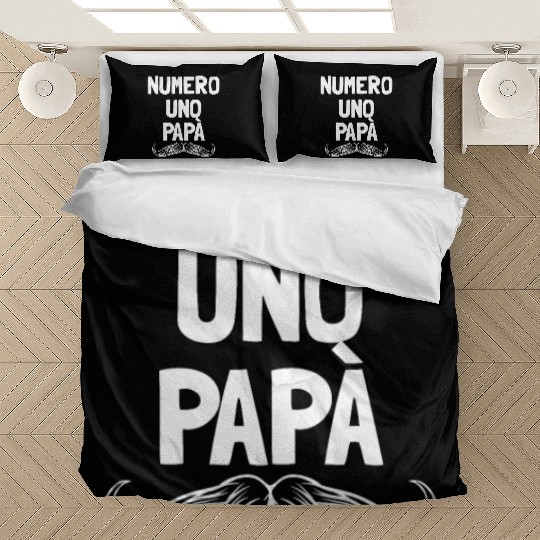Numero Uno Papa Italian Dad Father's Number 1 Dad Bedding Sets