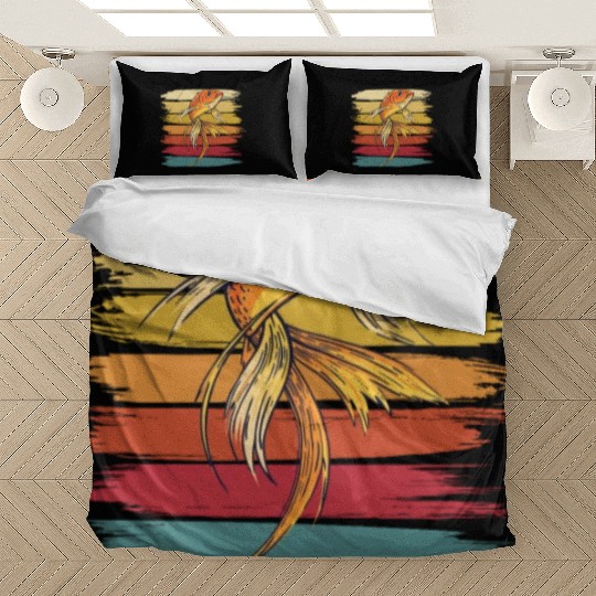 Vintage Goldfish Carp Japan Aquarium Gold Fish Bedding Sets