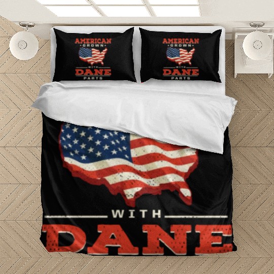 American Grown with Dane Parts Patriotic Danish Pa Bedding Sets