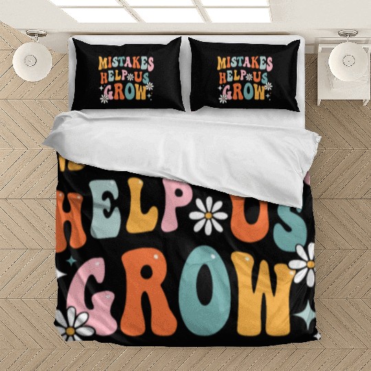 Groovy Growth Mindset Positive Retro Teacher Back Bedding Sets