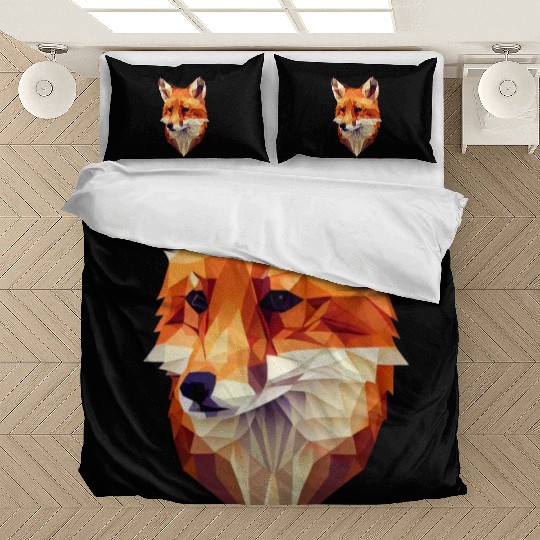 Fox Polygon Wild Animal Lover Wildlife Zookeeper Bedding Sets