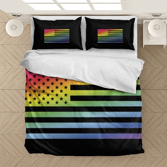 Stars And Stripes / Rainbow Flag (America) Bedding Sets