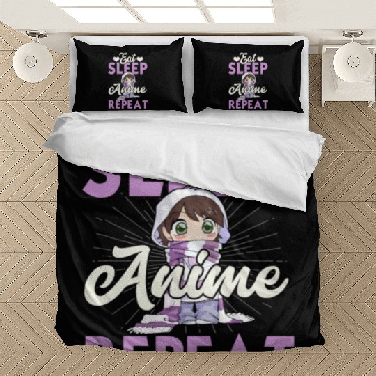 Eat Sleep Anime Repeat Japanese Manga Lover Cospla Bedding Sets