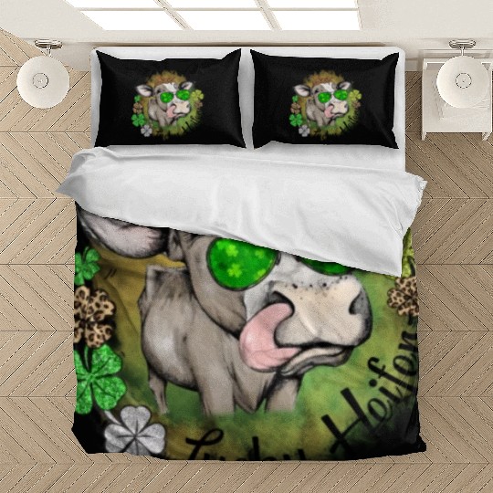 St Patricks Day Irish Lucky Heifer Cattle Farmer Bedding Sets