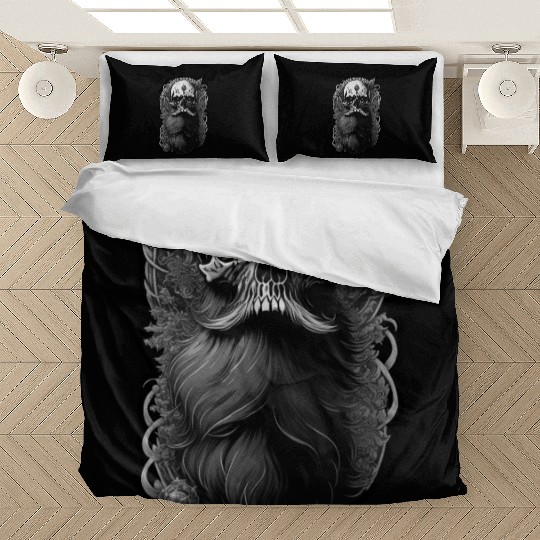 skull with beard Bedding Sets
