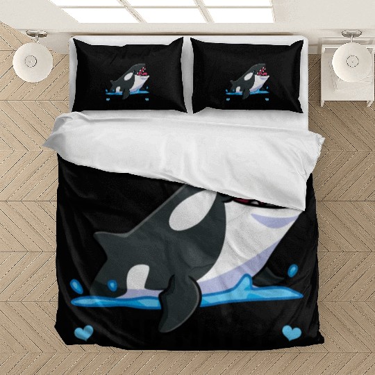 I like orcas and maybe like 3 people killer whale Bedding Sets