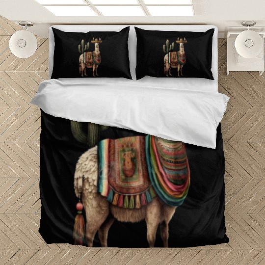 Cute Llama Animal Lovers Mexican Llama Mexican Bedding Sets