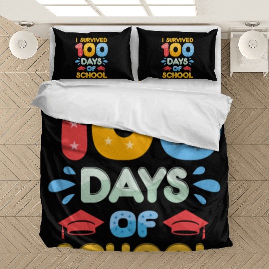i survived 100 days of school Bedding Sets
