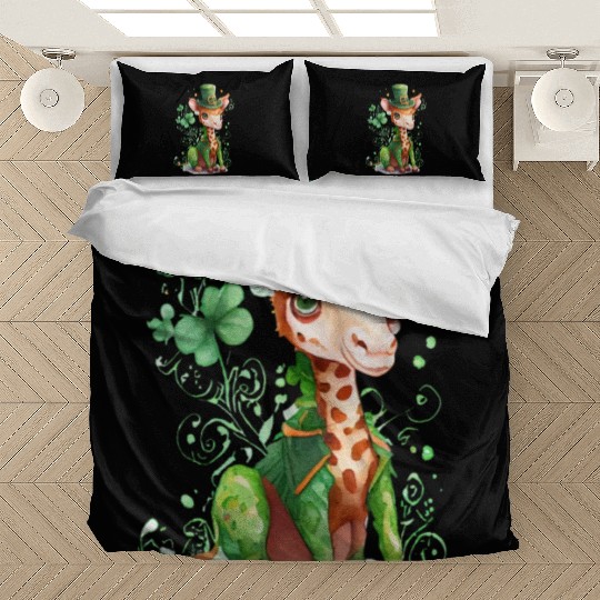St Patrick's Day Irish Cute Giraffe Saint Patrick Bedding Sets