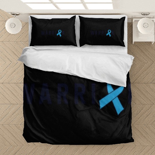 Prostate Cancer Warrior Light Blue Ribbon Dad Bedding Sets