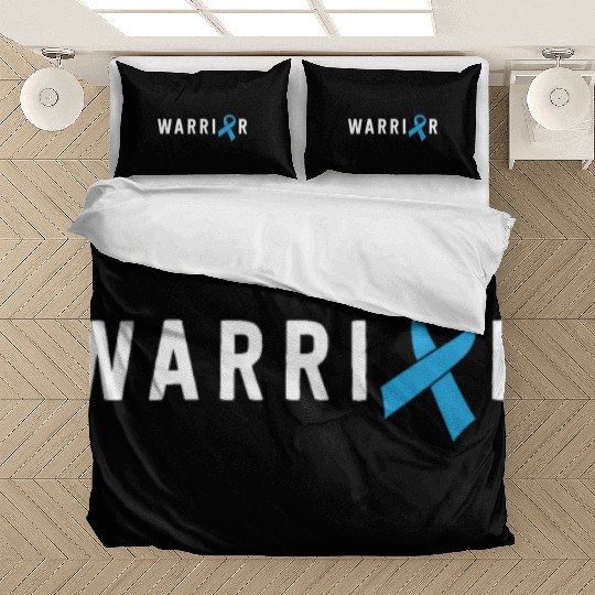 Prostate Cancer Warrior Light Blue Ribbon Dad Bedding Sets