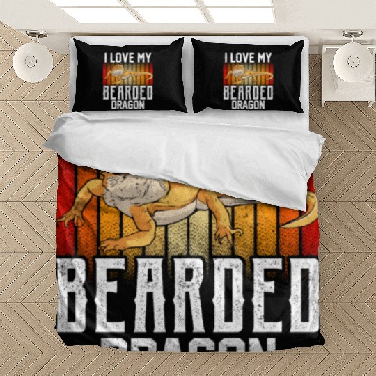 I Love My Bearded Dragon Animal Reptile Pet Lover Bedding Sets