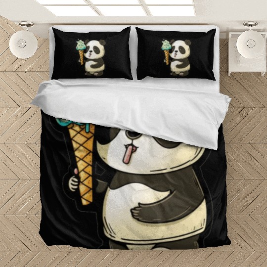 Sweet Panda: Eat Ice Cream Bedding Sets
