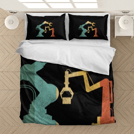 Robot Robotics Engineer Retro Bedding Sets