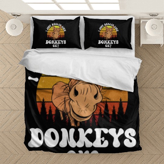 I Just Really Like Donkeys Ok Farm Animal Donkey Bedding Sets