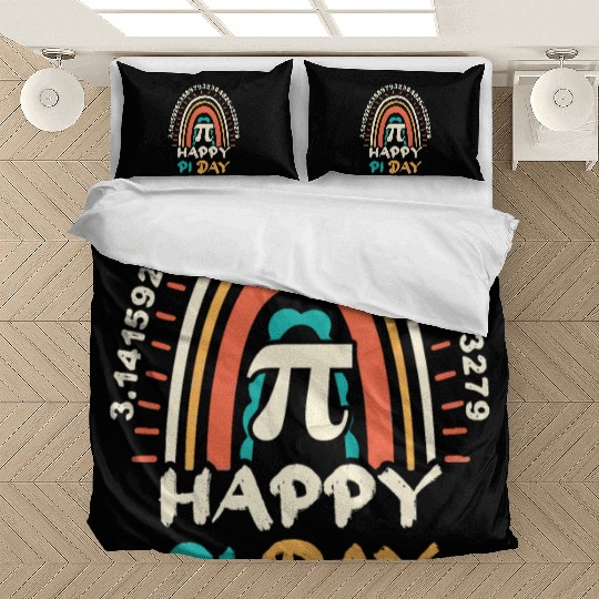 Vintage Pi Math Holiday Mathematics Groovy Pi Day Bedding Sets