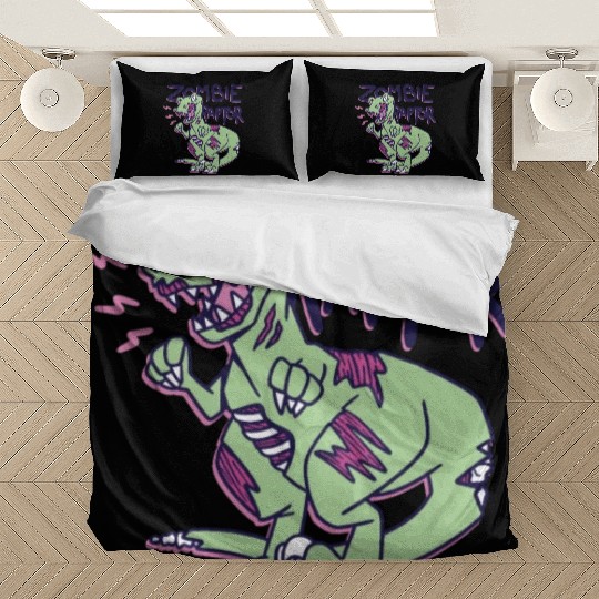 Zombie raptor scary Zombie raptor scary inspiratio Bedding Sets