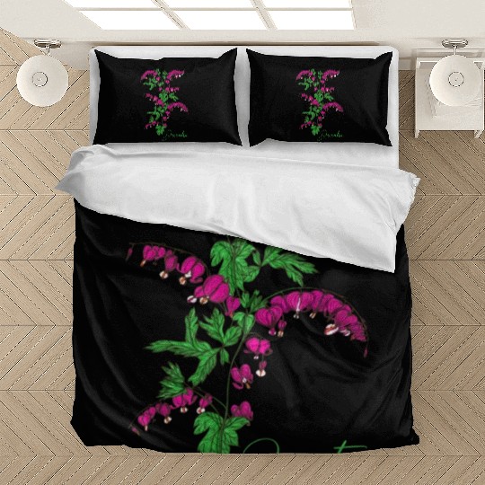 Bleeding heart flower Dicentra Bleeding heart Bedding Sets