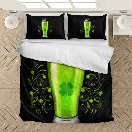 Glass Of Green Beer To Celebrate St Patricks Day Bedding Sets