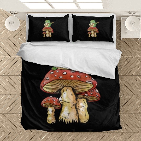 Cottagecore Toad Playing Guitar Bedding Sets