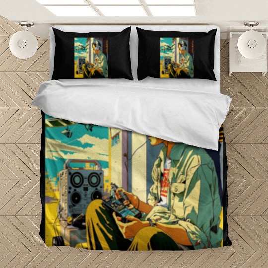 Miniature Plane Lover Cool Retro Radio Controlled Bedding Sets