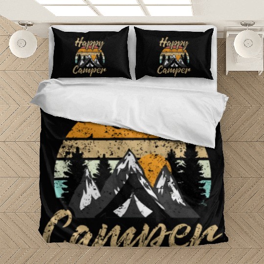 Funny Camping Hiking Lover Present Happy Camper Gi Bedding Sets