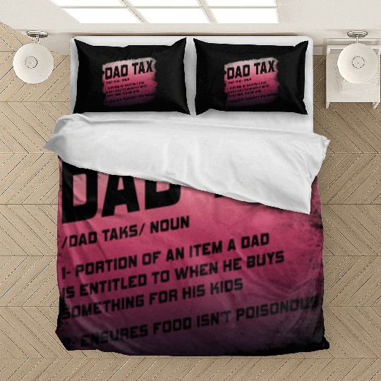 Vintage Dad Tax Definition Men Funny Father's Day Bedding Sets