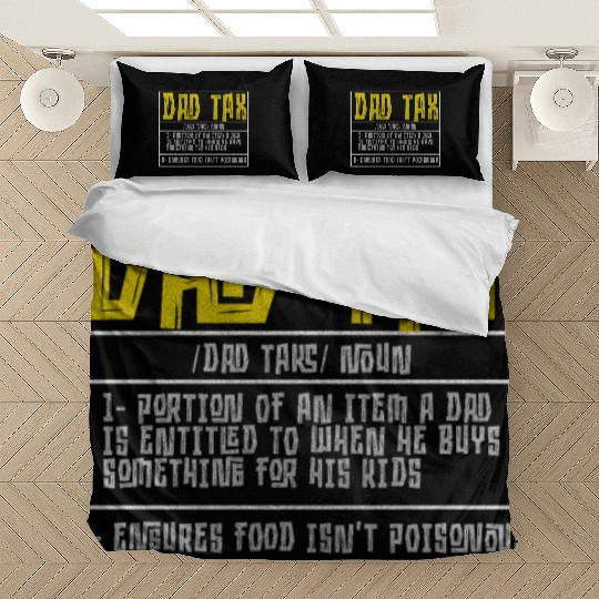 Vintage Dad Tax Definition Men Funny Father's Day Bedding Sets