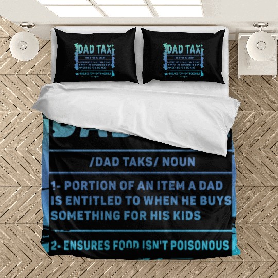 Vintage Dad Tax Definition Men Funny Father's Day Bedding Sets