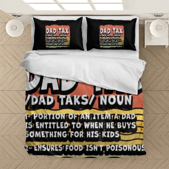 Vintage Dad Tax Definition Men Funny Father's Day Bedding Sets